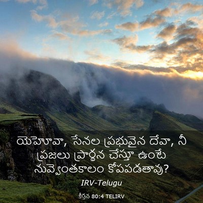 Picture 03 - కీర్తన 80:4 TELIRV - యెహోవా, సేనల - Bible Verse Picture