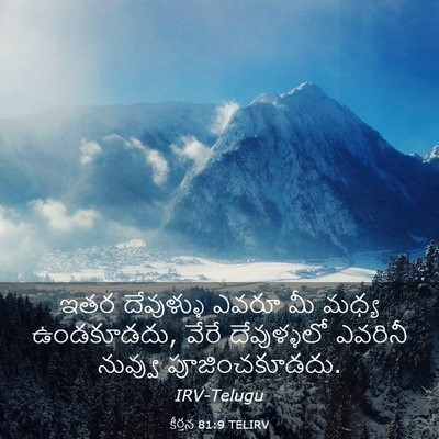 Picture 03 - కీర్తన 81:9 TELIRV - ఇతర దేవుళ్ళు ఎవరూ - Bible Verse Picture