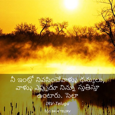 Picture 03 - కీర్తన 84:4 TELIRV - నీ ఇంట్లో - Bible Verse Picture