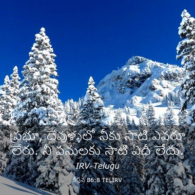 Picture 03 - కీర్తన 86:8 TELIRV - ప్రభూ, దేవుళ్ళలో - Bible Verse Picture