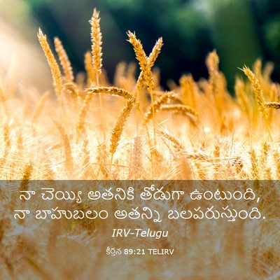 Picture 03 - కీర్తన 89:21 TELIRV - నా చెయ్యి అతనికి - Bible Verse Picture
