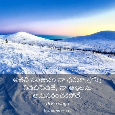 Picture 03 - కీర్తన 89:30 TELIRV - అతని సంతానం నా - Bible Verse Picture