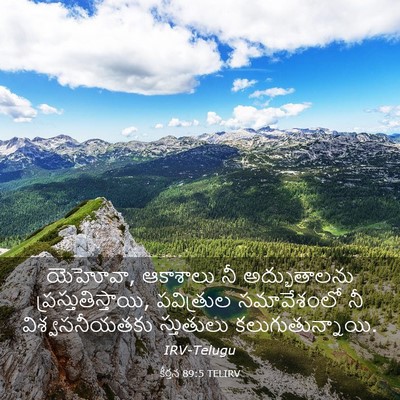 Picture 03 - కీర్తన 89:5 TELIRV - యెహోవా, ఆకాశాలు నీ - Bible Verse Picture