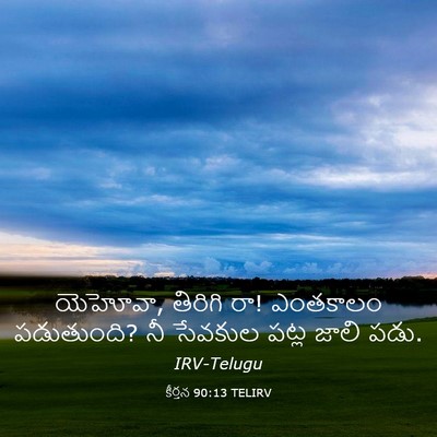 Picture 03 - కీర్తన 90:13 TELIRV - యెహోవా, తిరిగి రా! - Bible Verse Picture
