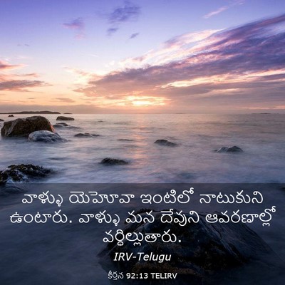 Picture 03 - కీర్తన 92:13 TELIRV - వాళ్ళు యెహోవా - Bible Verse Picture