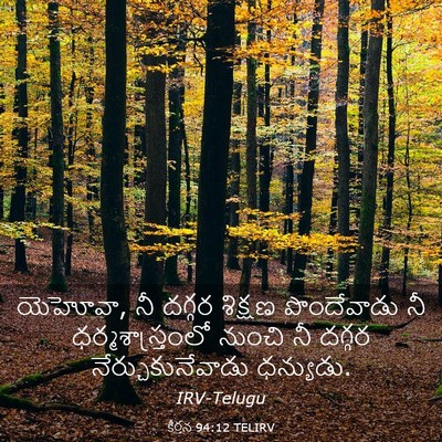 Picture 03 - కీర్తన 94:12 TELIRV - యెహోవా, నీ దగ్గర - Bible Verse Picture
