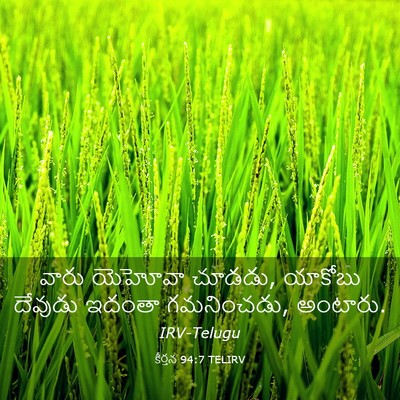 Picture 03 - కీర్తన 94:7 TELIRV - వారు యెహోవా చూడడు, - Bible Verse Picture