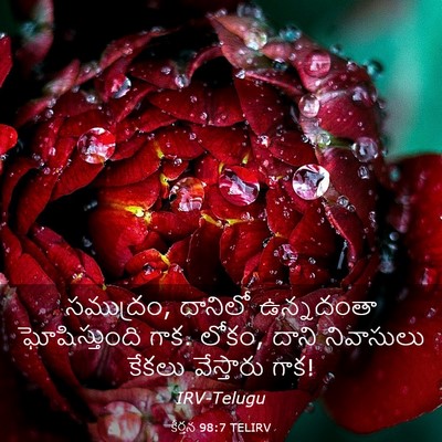 Picture 03 - కీర్తన 98:7 TELIRV - సముద్రం, దానిలో - Bible Verse Picture