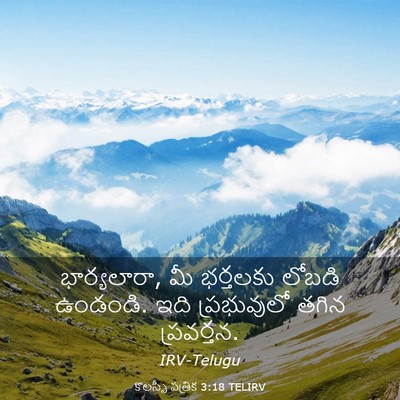 Picture 03 - కొలస్సీ పత్రిక 3:18 TELIRV - భార్యలారా, మీ - Bible Verse Picture