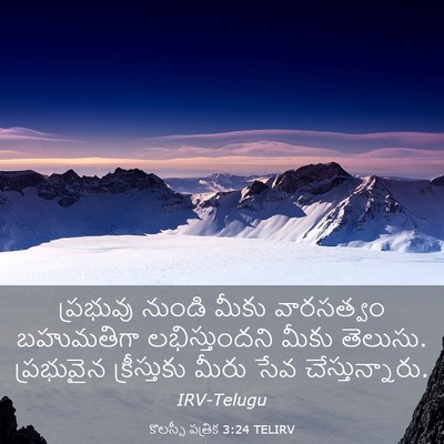 Picture 03 - కొలస్సీ పత్రిక 3:24 TELIRV - ప్రభువు నుండి - Bible Verse Picture