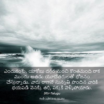 Picture 03 - గలతీ పత్రిక 2:12 TELIRV - ఎందుకంటే, యాకోబు - Bible Verse Picture
