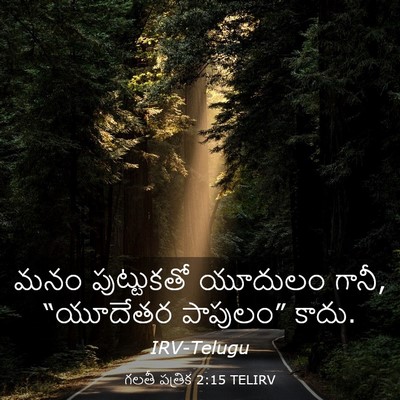 Picture 03 - గలతీ పత్రిక 2:15 TELIRV - మనం పుట్టుకతో - Bible Verse Picture