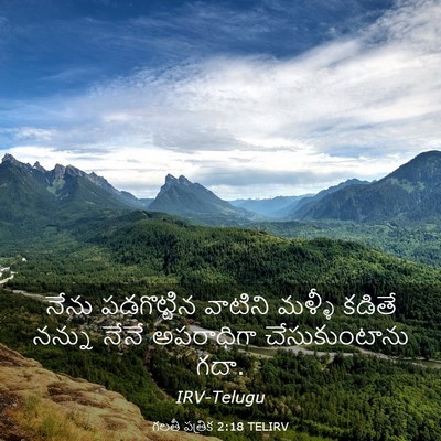 Picture 03 - గలతీ పత్రిక 2:18 TELIRV - నేను పడగొట్టిన - Bible Verse Picture