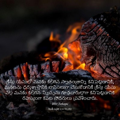 Picture 03 - గలతీ పత్రిక 2:4 TELIRV - క్రీస్తు యేసులో - Bible Verse Picture
