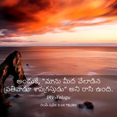 Picture 03 - గలతీ పత్రిక 3:14 TELIRV - అందుకే, “మాను మీద - Bible Verse Picture