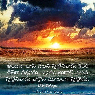 Picture 03 - గలతీ పత్రిక 4:23 TELIRV - అయినా దాసి వలన - Bible Verse Picture