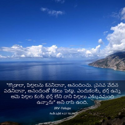 Picture 03 - గలతీ పత్రిక 4:27 TELIRV - “గొడ్రాలా, - Bible Verse Picture