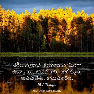 Picture 03 - గలతీ పత్రిక 5:19 TELIRV - శరీర స్వభావ - Bible Verse Picture