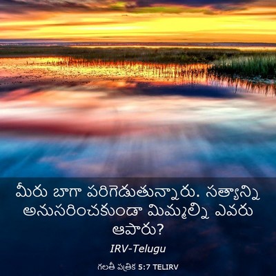 Picture 03 - గలతీ పత్రిక 5:7 TELIRV - మీరు బాగా - Bible Verse Picture