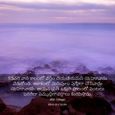Picture 03 - జెకర్యా 10:1 TELIRV - కడవరి వాన కాలంలో - Bible Verse Picture