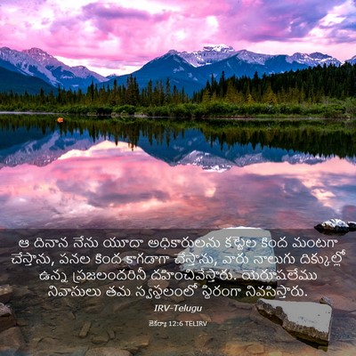 Picture 03 - జెకర్యా 12:6 TELIRV - ఆ దినాన నేను యూదా - Bible Verse Picture