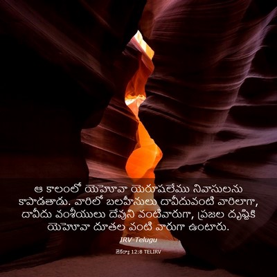 Picture 03 - జెకర్యా 12:8 TELIRV - ఆ కాలంలో యెహోవా - Bible Verse Picture