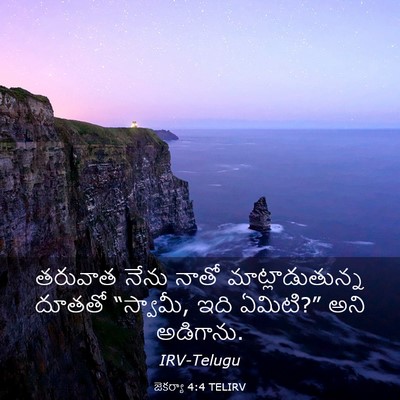 Picture 03 - జెకర్యా 4:4 TELIRV - తరువాత నేను నాతో - Bible Verse Picture