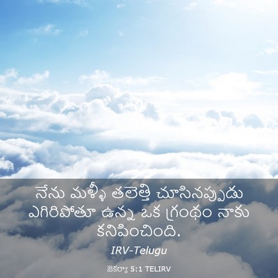 Picture 03 - జెకర్యా 5:1 TELIRV - నేను మళ్ళీ - Bible Verse Picture