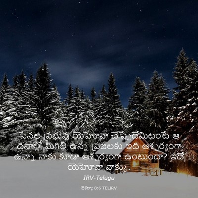 Picture 03 - జెకర్యా 8:6 TELIRV - సేనల ప్రభువు - Bible Verse Picture