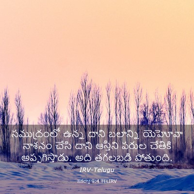 Picture 03 - జెకర్యా 9:4 TELIRV - సముద్రంలో ఉన్న - Bible Verse Picture