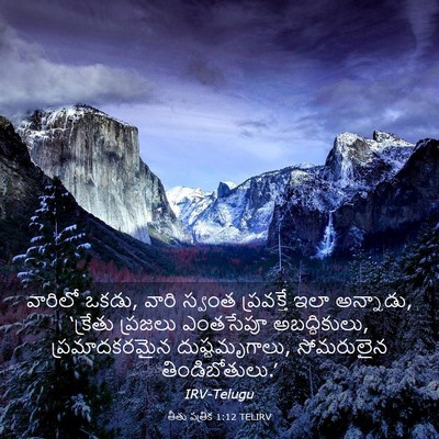 Picture 03 - తీతు పత్రిక 1:12 TELIRV - వారిలో ఒకడు, వారి - Bible Verse Picture