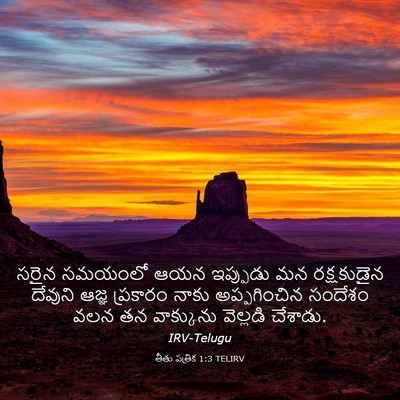 Picture 03 - తీతు పత్రిక 1:3 TELIRV - సరైన సమయంలో ఆయన - Bible Verse Picture