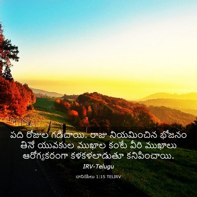 Picture 03 - దానియేలు 1:15 TELIRV - పది రోజుల గడిచాయి. - Bible Verse Picture