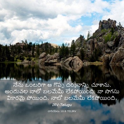 Picture 03 - దానియేలు 10:8 TELIRV - నేను ఒంటరిగా ఆ - Bible Verse Picture