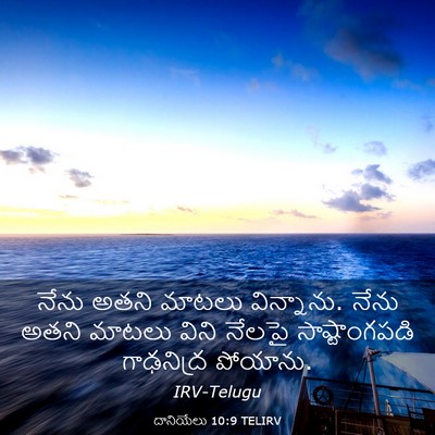 Picture 03 - దానియేలు 10:9 TELIRV - నేను అతని మాటలు - Bible Verse Picture