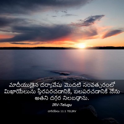 Picture 03 - దానియేలు 11:1 TELIRV - మాదీయుడైన - Bible Verse Picture