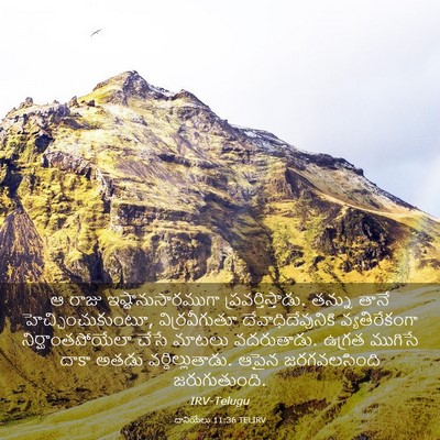 Picture 03 - దానియేలు 11:36 TELIRV - ఆ రాజు - Bible Verse Picture