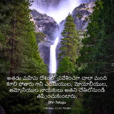 Picture 03 - దానియేలు 11:41 TELIRV - అతడు మహిమ దేశంలో - Bible Verse Picture