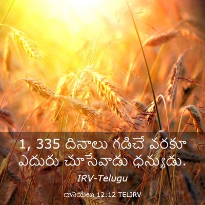 Picture 03 - దానియేలు 12:12 TELIRV - 1, 335 దినాలు గడిచే - Bible Verse Picture