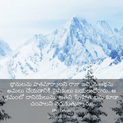 Picture 03 - దానియేలు 2:13 TELIRV - జ్ఞానులను - Bible Verse Picture