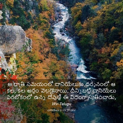 Picture 03 - దానియేలు 2:19 TELIRV - ఆ రాత్రి సమయంలో - Bible Verse Picture