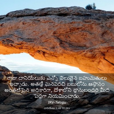 Picture 03 - దానియేలు 2:48 TELIRV - రాజు దానియేలుకు - Bible Verse Picture