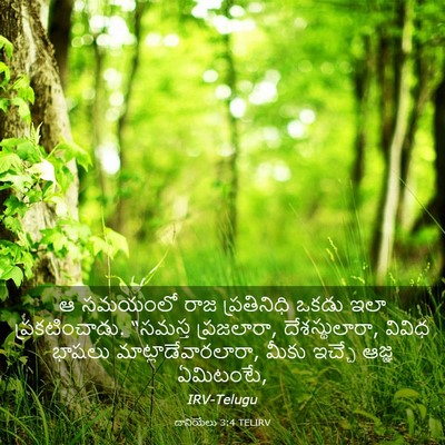 Picture 03 - దానియేలు 3:4 TELIRV - ఆ సమయంలో రాజ - Bible Verse Picture