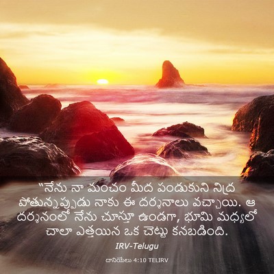 Picture 03 - దానియేలు 4:10 TELIRV - “నేను నా మంచం మీద - Bible Verse Picture