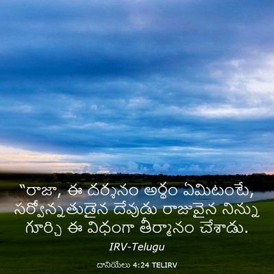 Picture 03 - దానియేలు 4:24 TELIRV - “రాజా, ఈ దర్శనం - Bible Verse Picture