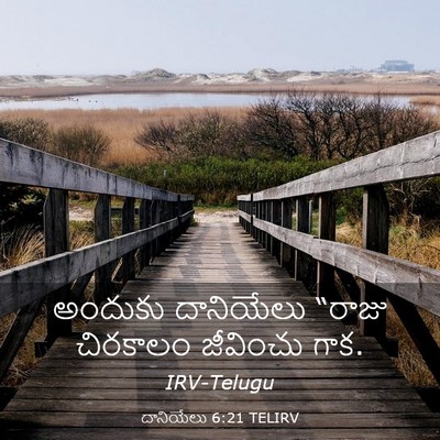 Picture 03 - దానియేలు 6:21 TELIRV - అందుకు దానియేలు - Bible Verse Picture