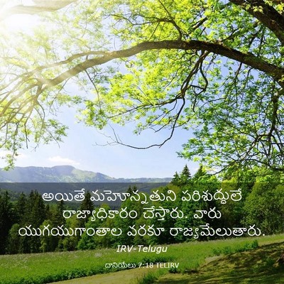 Picture 03 - దానియేలు 7:18 TELIRV - అయితే మహోన్నతుని - Bible Verse Picture