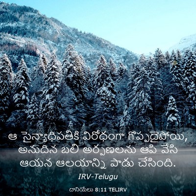 Picture 03 - దానియేలు 8:11 TELIRV - ఆ సైన్యాధిపతికి - Bible Verse Picture