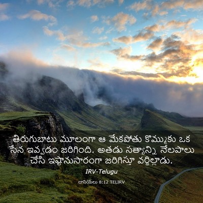 Picture 03 - దానియేలు 8:12 TELIRV - తిరుగుబాటు మూలంగా - Bible Verse Picture