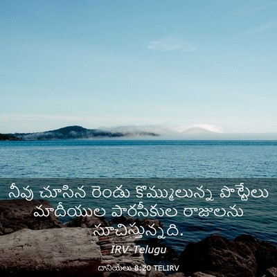Picture 03 - దానియేలు 8:20 TELIRV - నీవు చూసిన రెండు - Bible Verse Picture